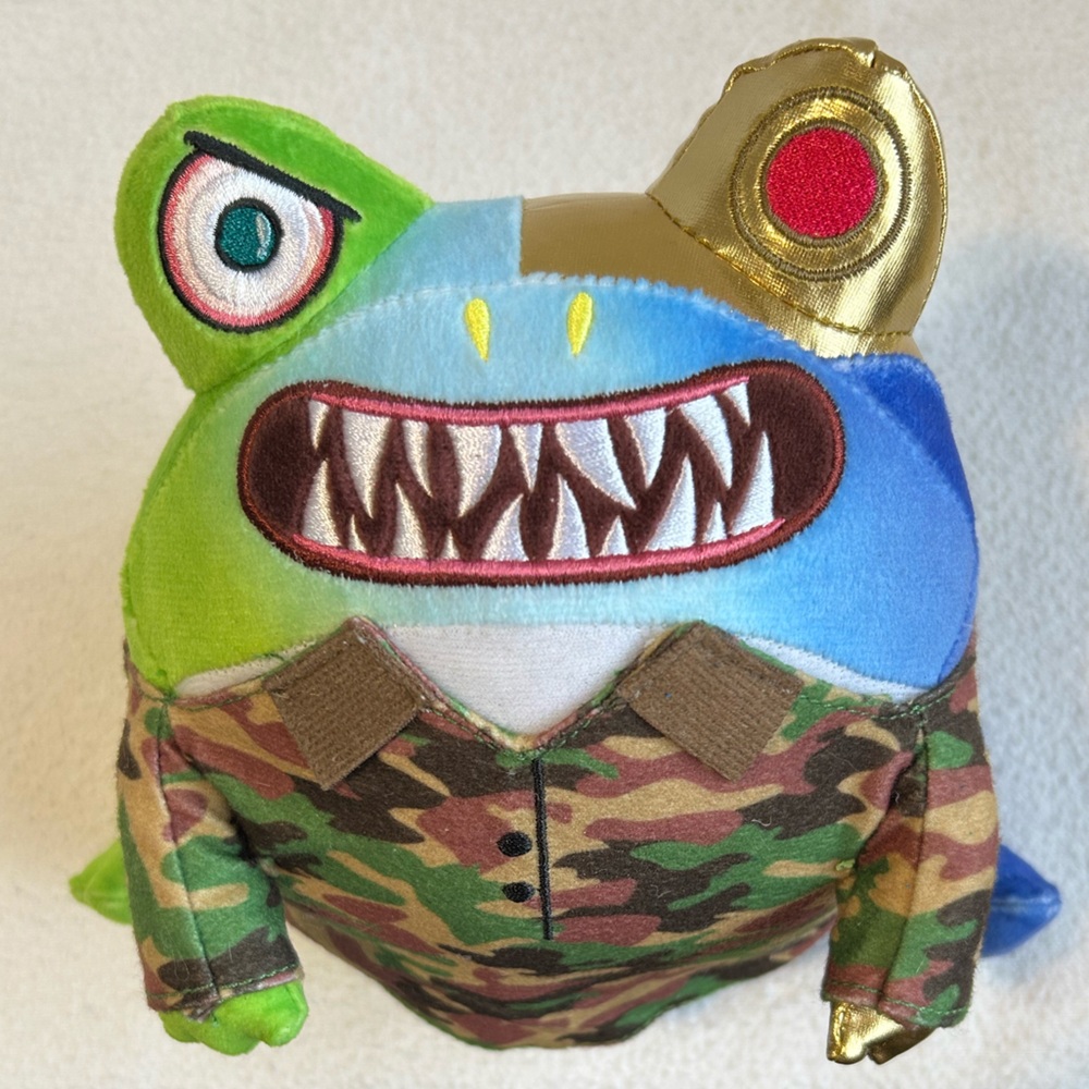 Makeship Cyborg Army Mart Frog Plushie Martincitopants
